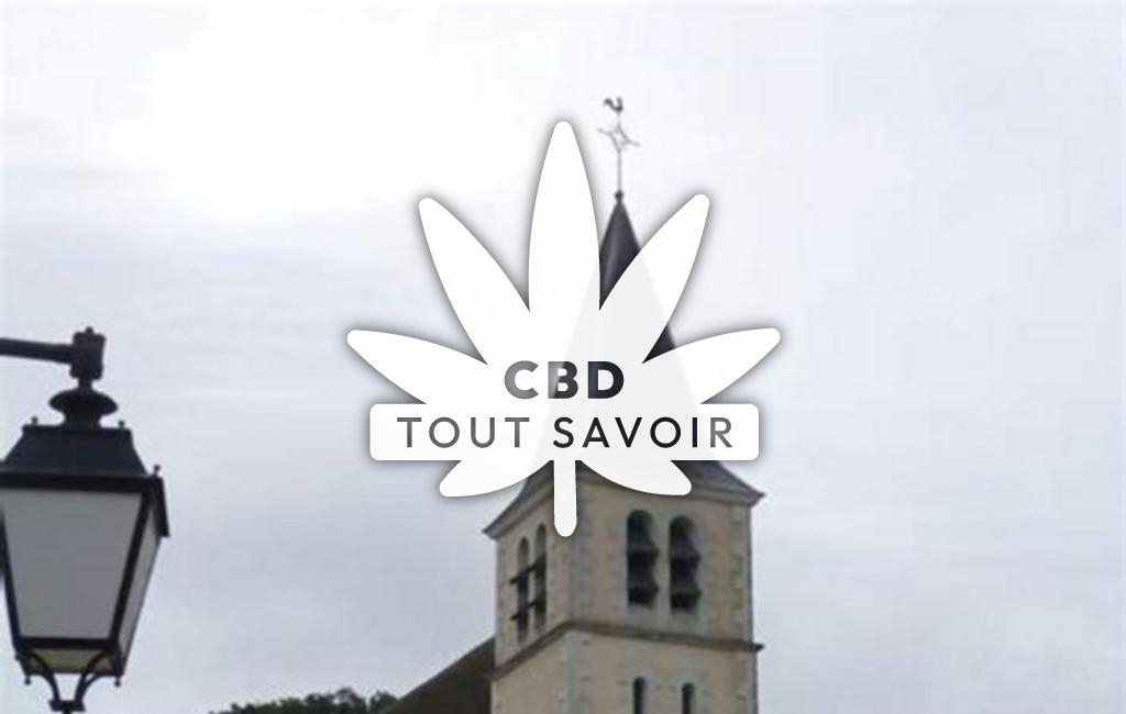 Village à Villavard avec feuille Cannabis CBD