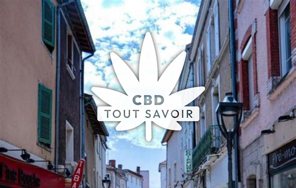 Village à Feurs avec feuille Cannabis CBD
