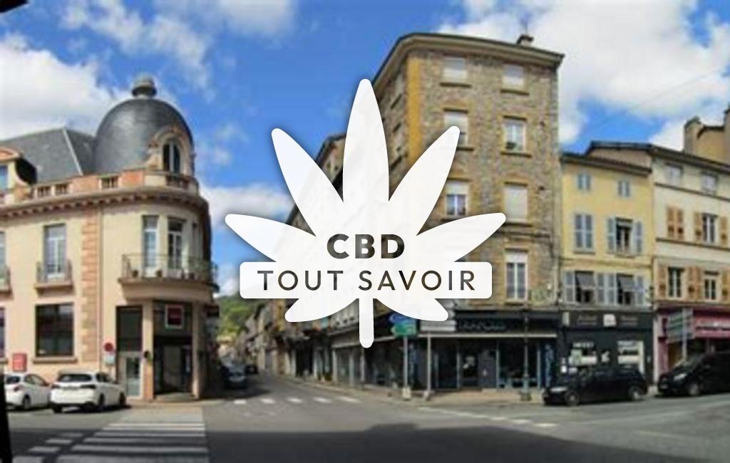 Village à Saint-Cyr-de-Valorges avec feuille Cannabis CBD