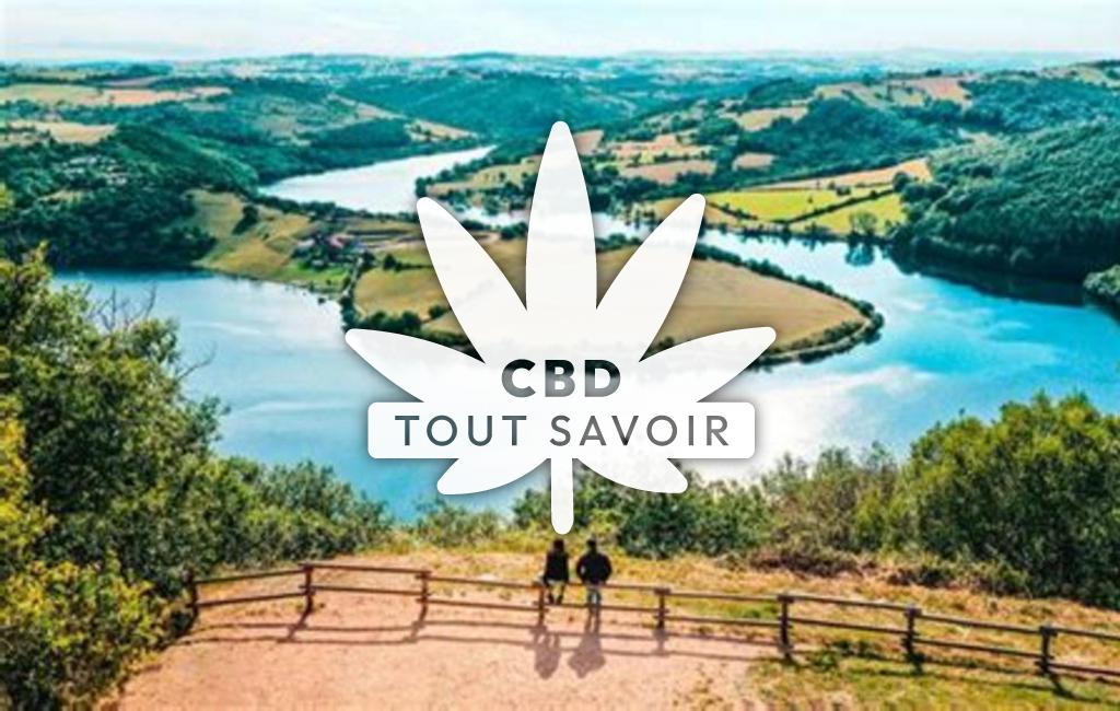 Village à Cordelle avec feuille Cannabis CBD