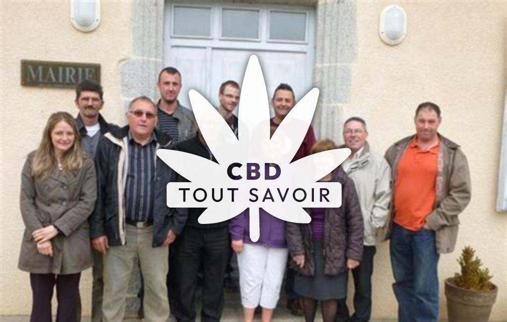 Village à Ailleux avec feuille Cannabis CBD