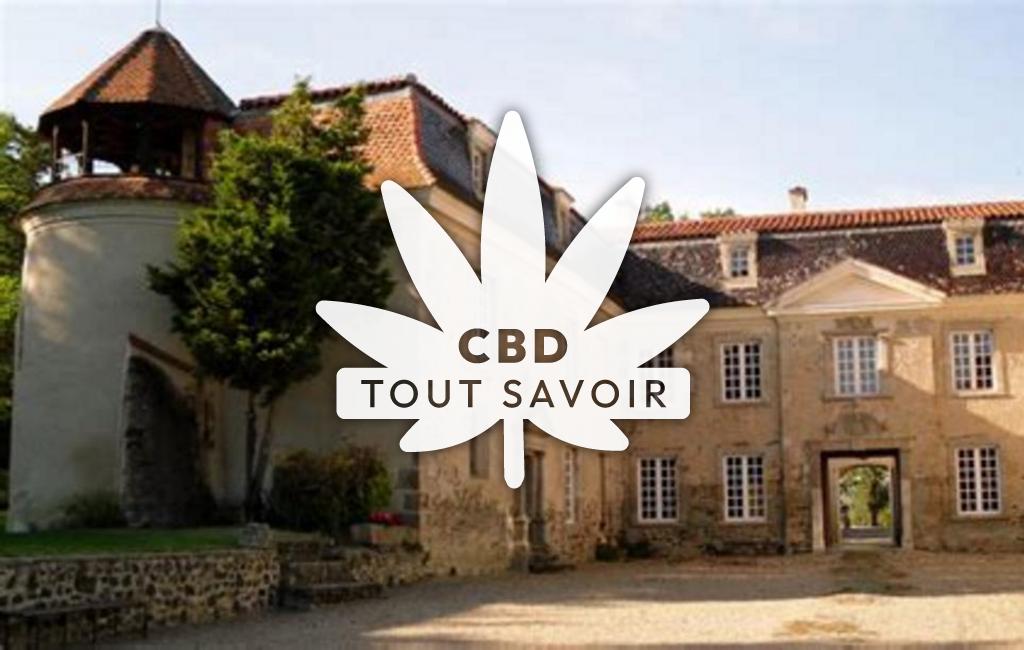 Village à Marcoux avec feuille Cannabis CBD