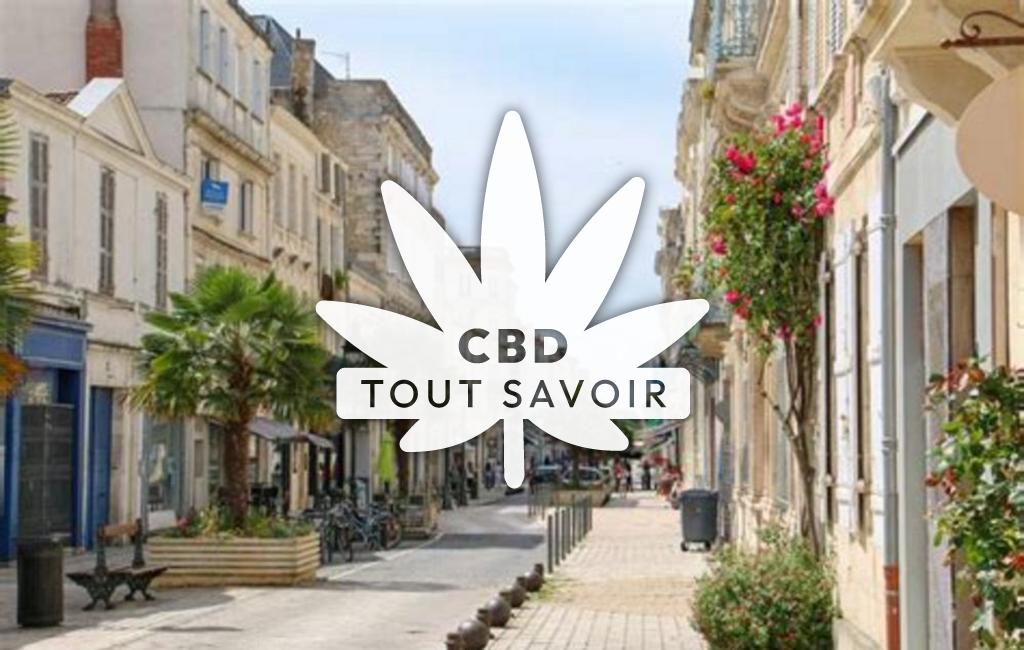 Village à Saint-Laurent-Rochefort avec feuille Cannabis CBD