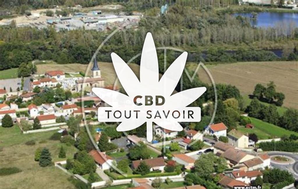 Village à Craintilleux avec feuille Cannabis CBD