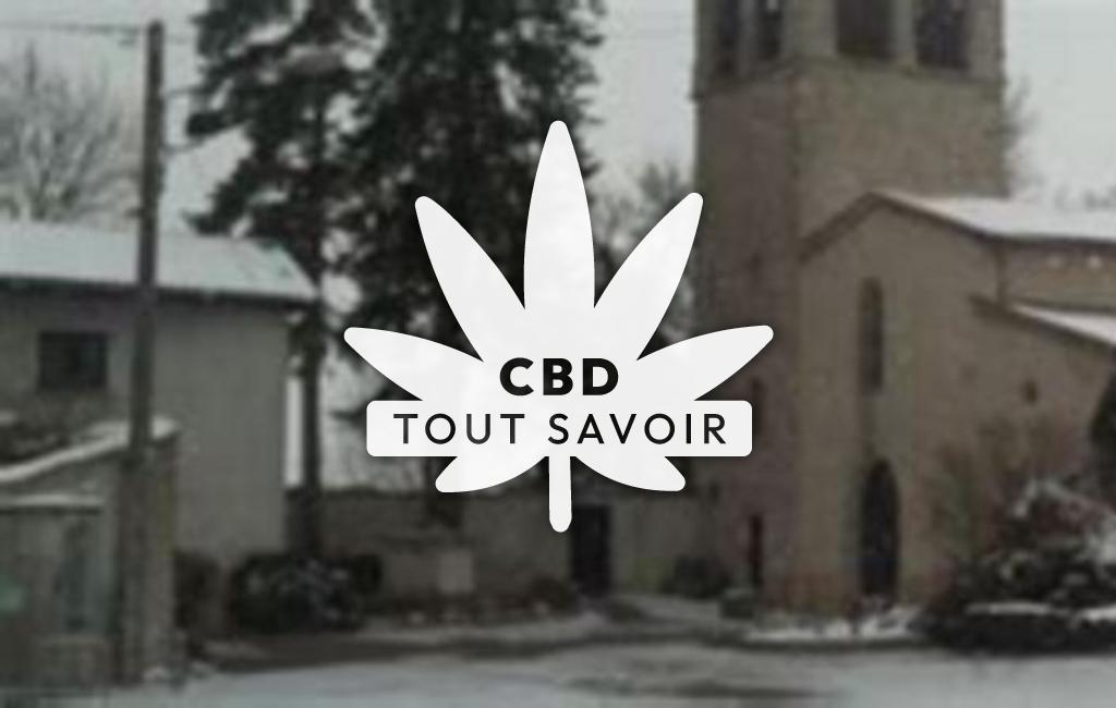 Village à Marclopt avec feuille Cannabis CBD