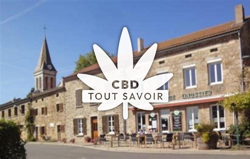 Village à Burdignes avec feuille Cannabis CBD