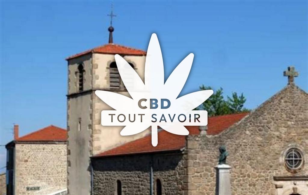 Village à Colombier avec feuille Cannabis CBD