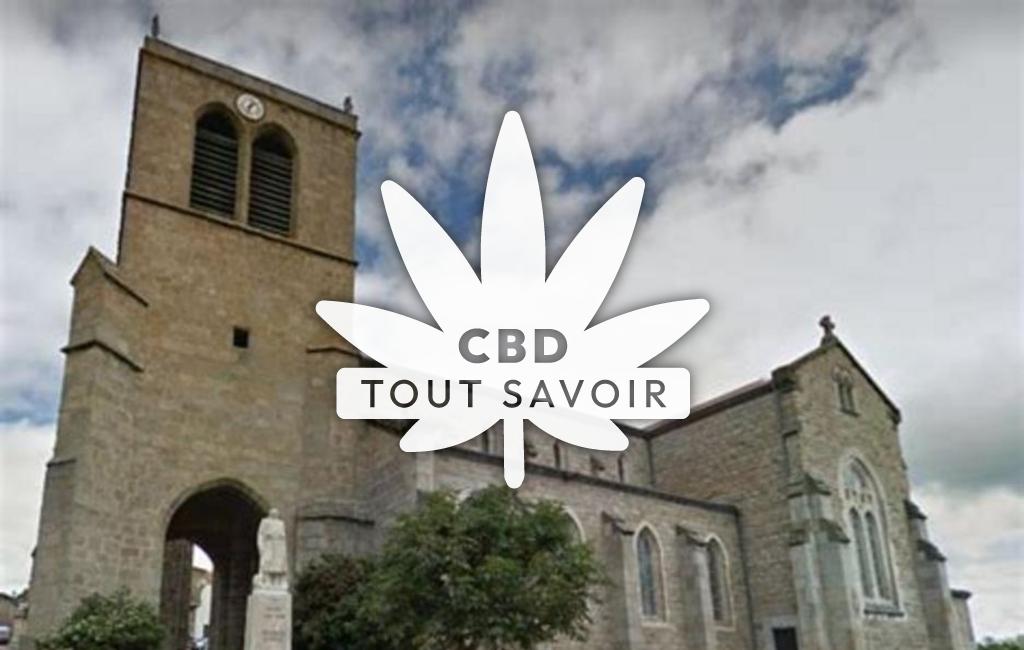 Village à Cremeaux avec feuille Cannabis CBD