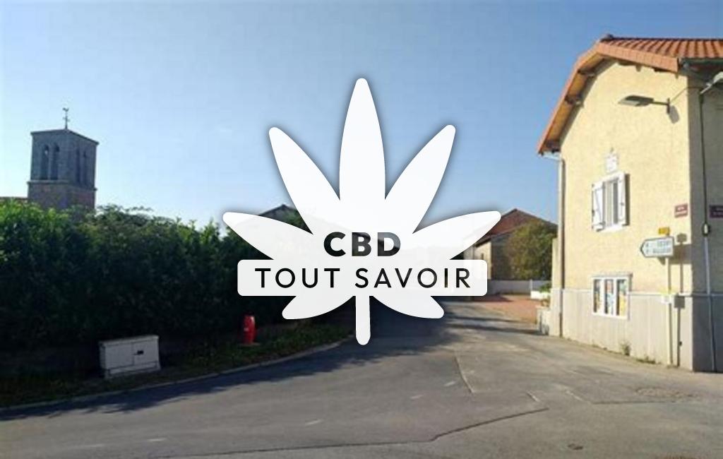 Village à Nollieux avec feuille Cannabis CBD