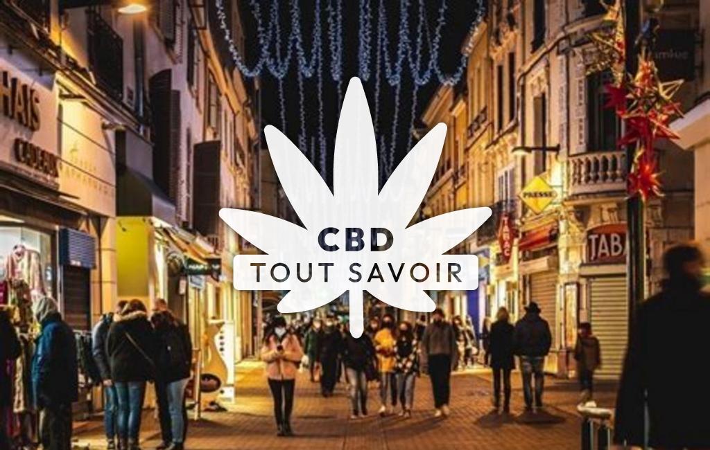 Village à Roanne avec feuille Cannabis CBD
