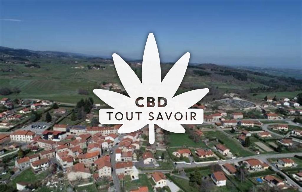 Village à Luriecq avec feuille Cannabis CBD