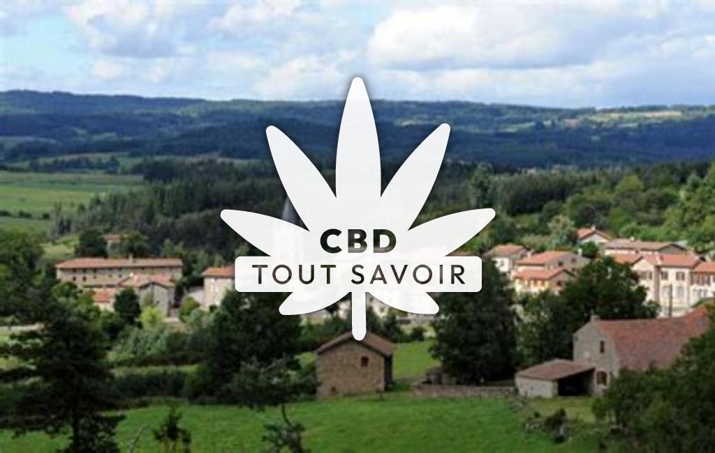 Village à Merle-Leignec avec feuille Cannabis CBD
