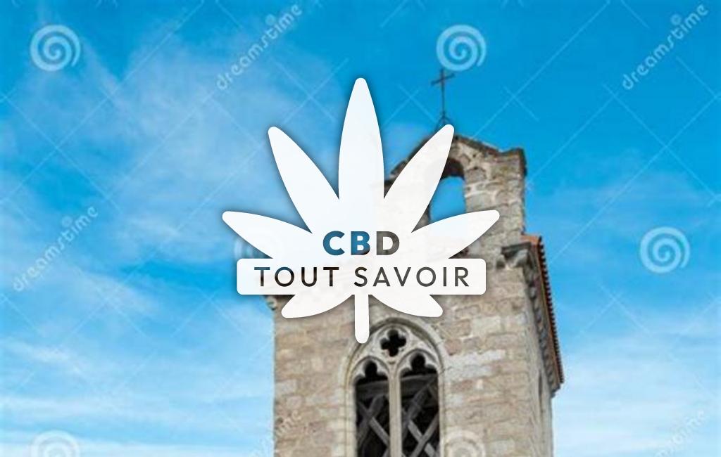 Village à Cervieres avec feuille Cannabis CBD