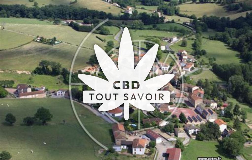 Village à Jarnosse avec feuille Cannabis CBD