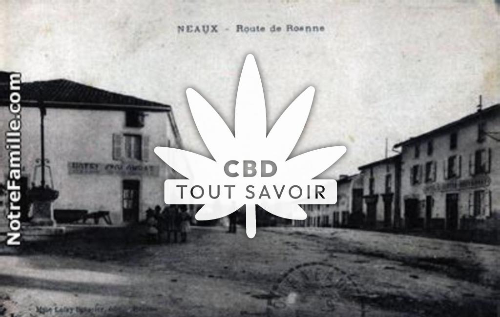 Village à Neaux avec feuille Cannabis CBD