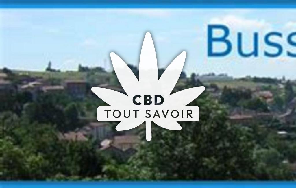 Village à Bussieres avec feuille Cannabis CBD