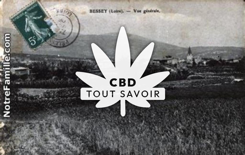 Village à Bessey avec feuille Cannabis CBD