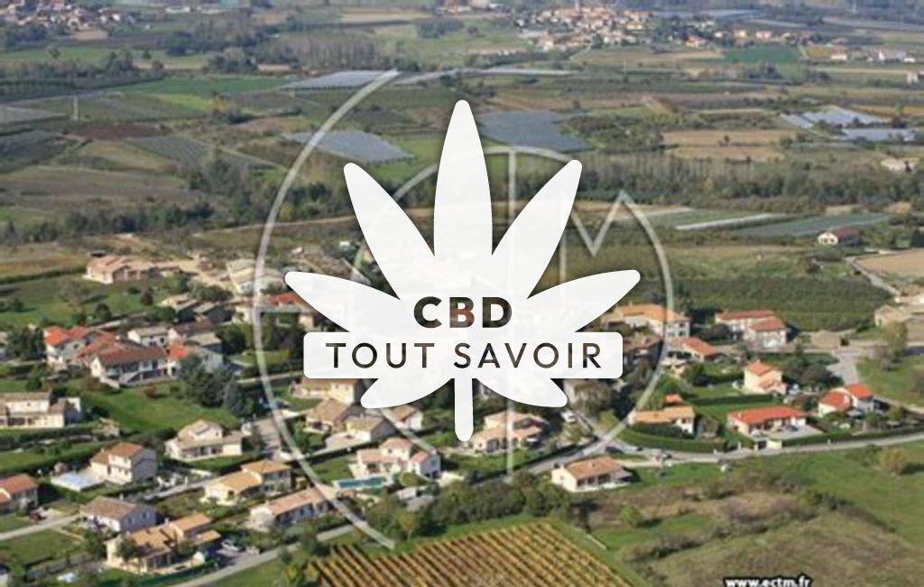 Village à Lupe avec feuille Cannabis CBD