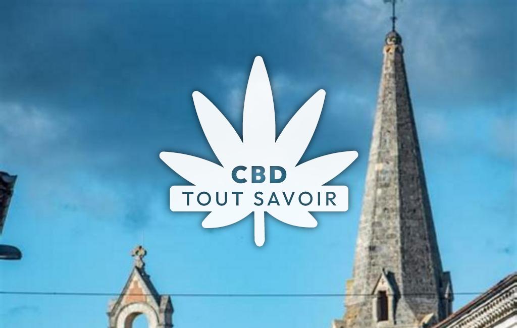 Village à Maclas avec feuille Cannabis CBD