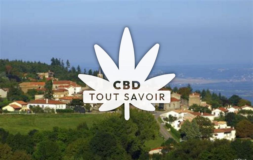 Village à Veranne avec feuille Cannabis CBD