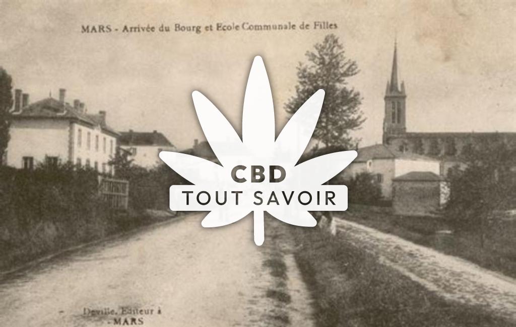 Village à Mars avec feuille Cannabis CBD