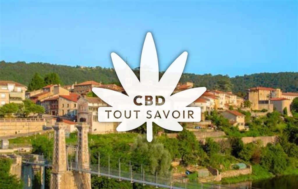 Village à Aurec-sur-Loire avec feuille Cannabis CBD