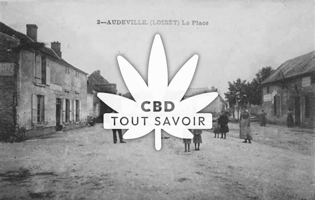 Village à Audeville avec feuille Cannabis CBD