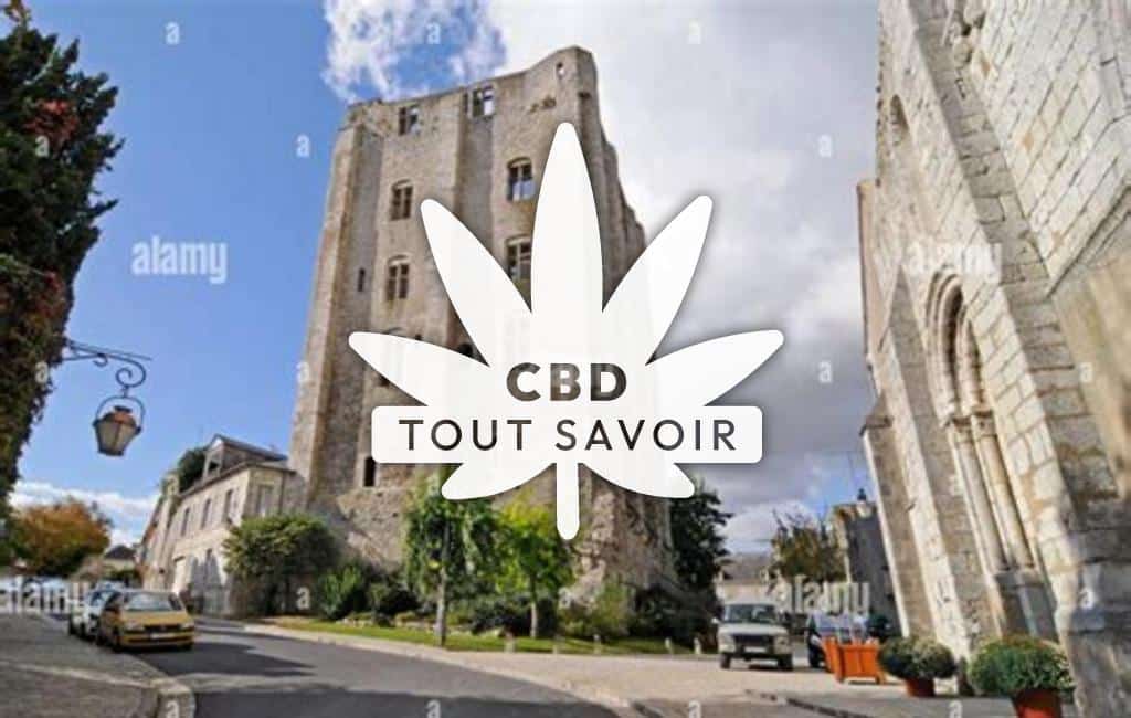 Village à Beaugency avec feuille Cannabis CBD
