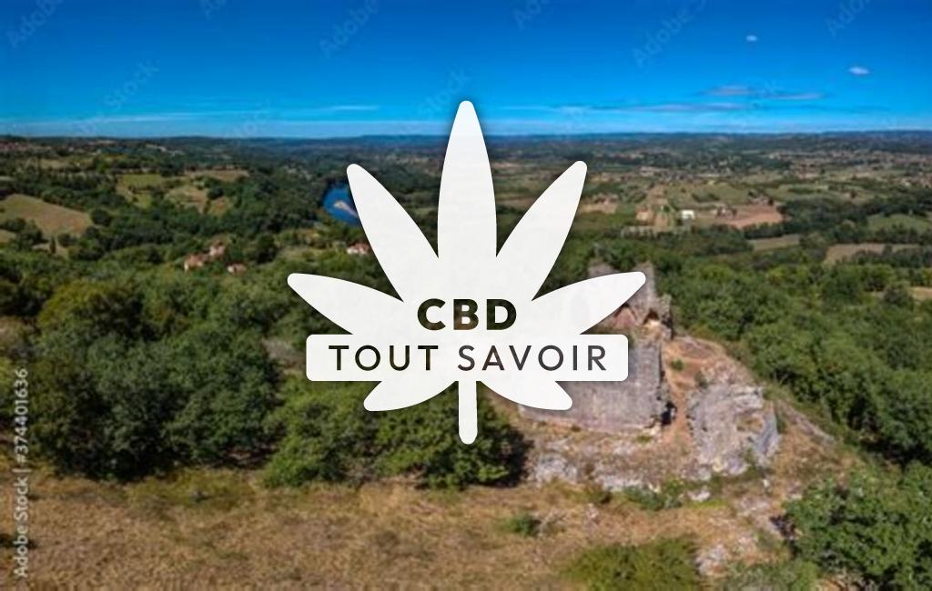 Village à Gintrac avec feuille Cannabis CBD