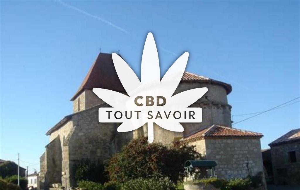 Village à Saint-Medard avec feuille Cannabis CBD