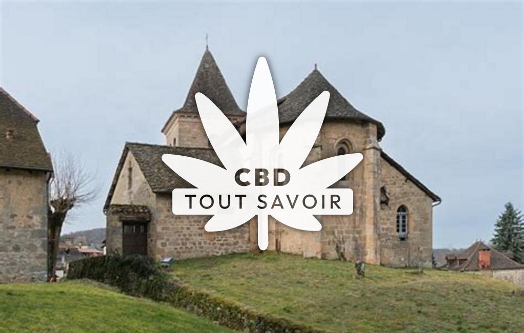Village à Teyssieu avec feuille Cannabis CBD