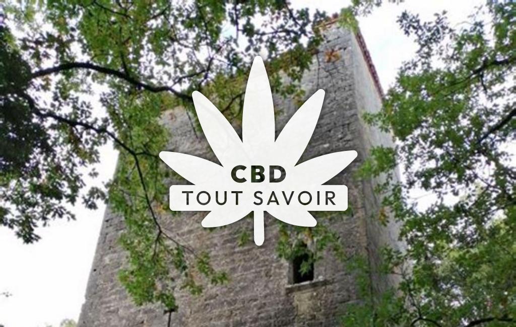 Village à Saint-Martin-le-Redon avec feuille Cannabis CBD