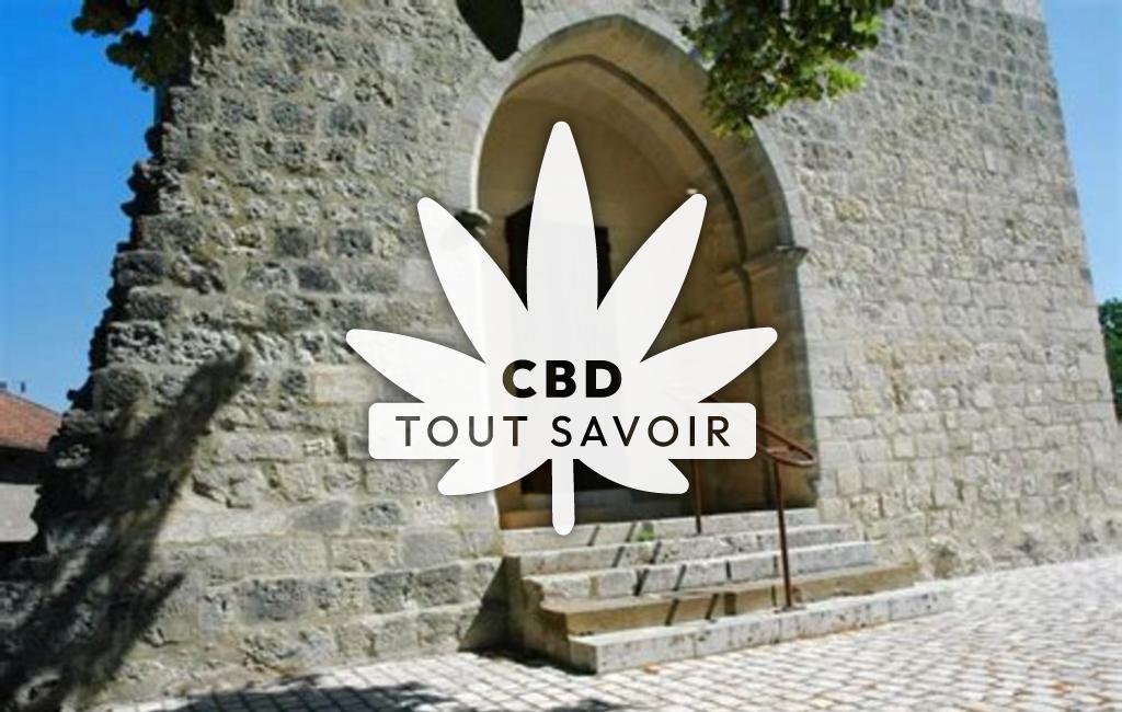 Village à Dolmayrac avec feuille Cannabis CBD
