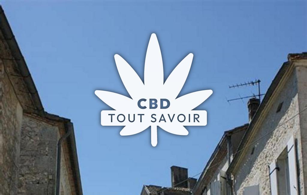 Village à Soumensac avec feuille Cannabis CBD