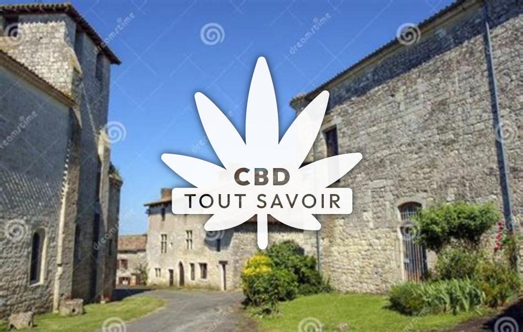 Village à Frespech avec feuille Cannabis CBD