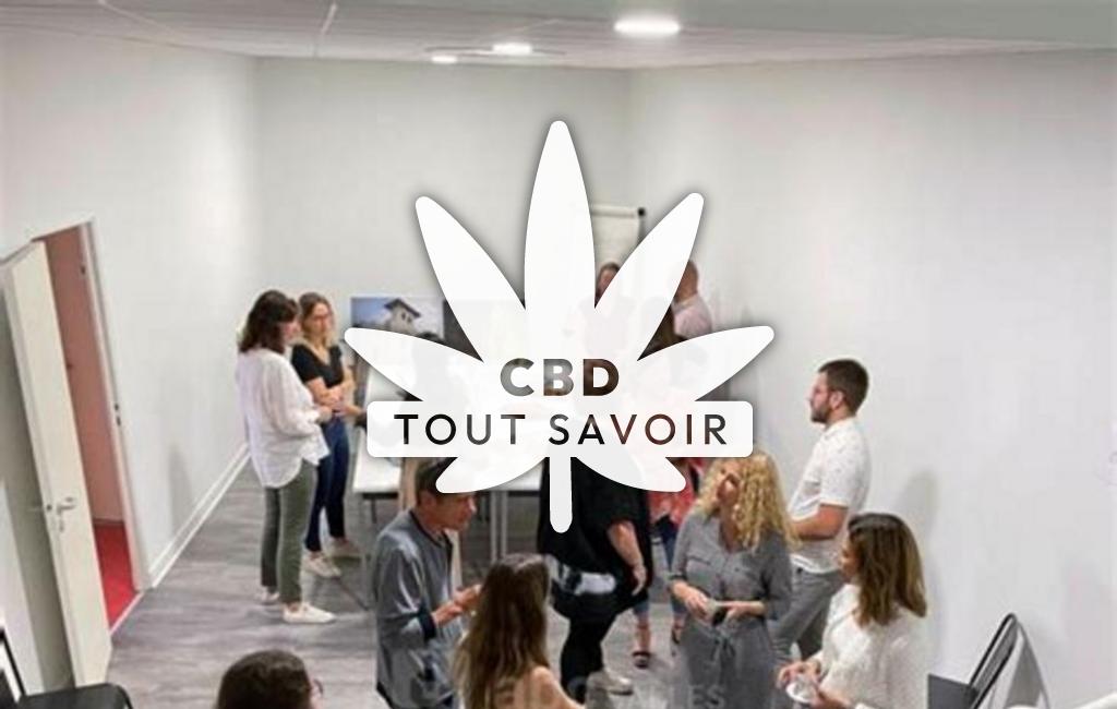 Village à Salles avec feuille Cannabis CBD