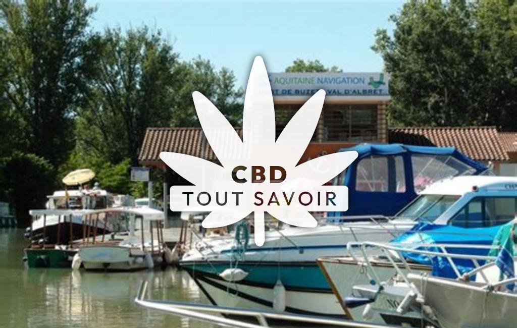 Village à Buzet-sur-Baise avec feuille Cannabis CBD