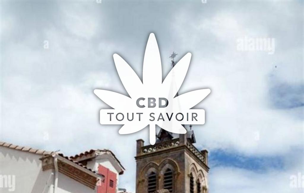 Village à Damazan avec feuille Cannabis CBD