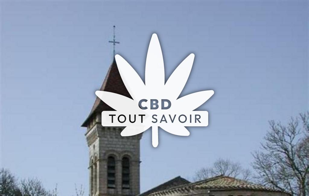 Village à Andiran avec feuille Cannabis CBD