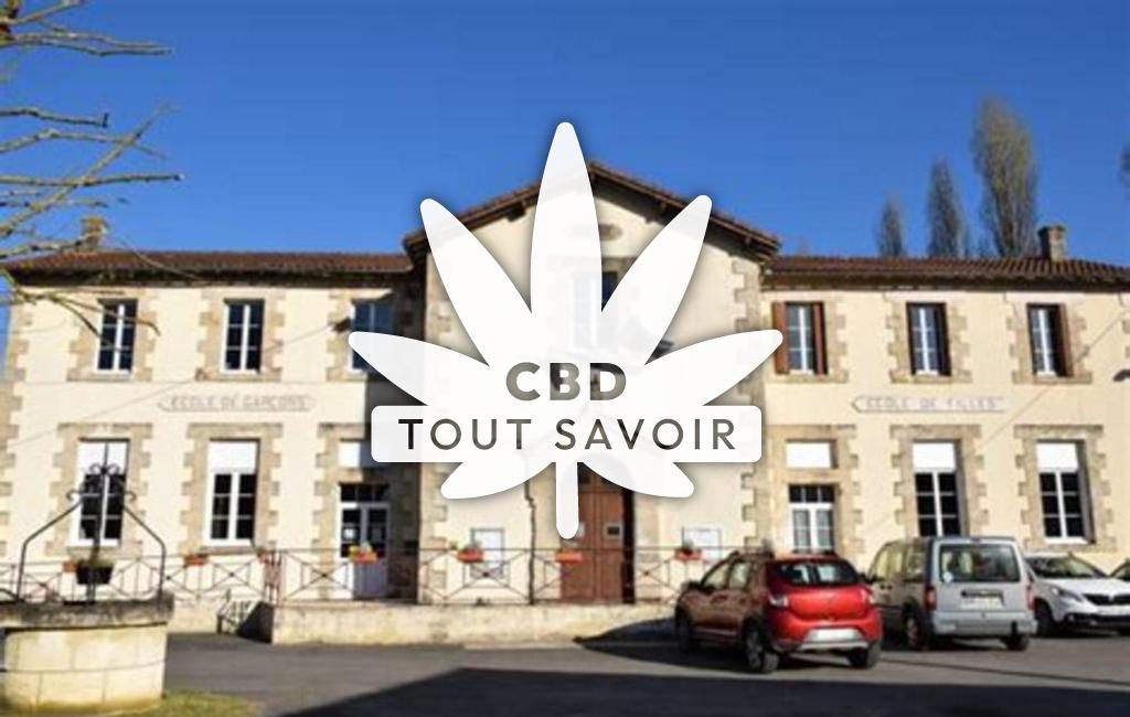 Village à Saint-Pe-Saint-Simon avec feuille Cannabis CBD