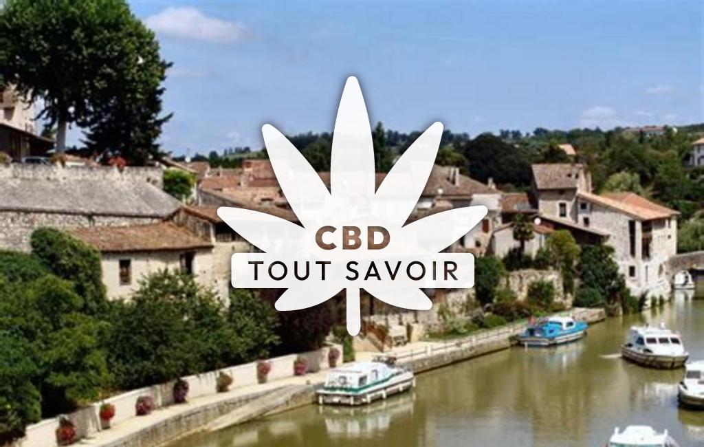 Village à Sos avec feuille Cannabis CBD
