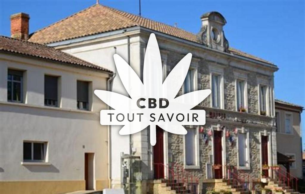 Village à Couthures-sur-Garonne avec feuille Cannabis CBD