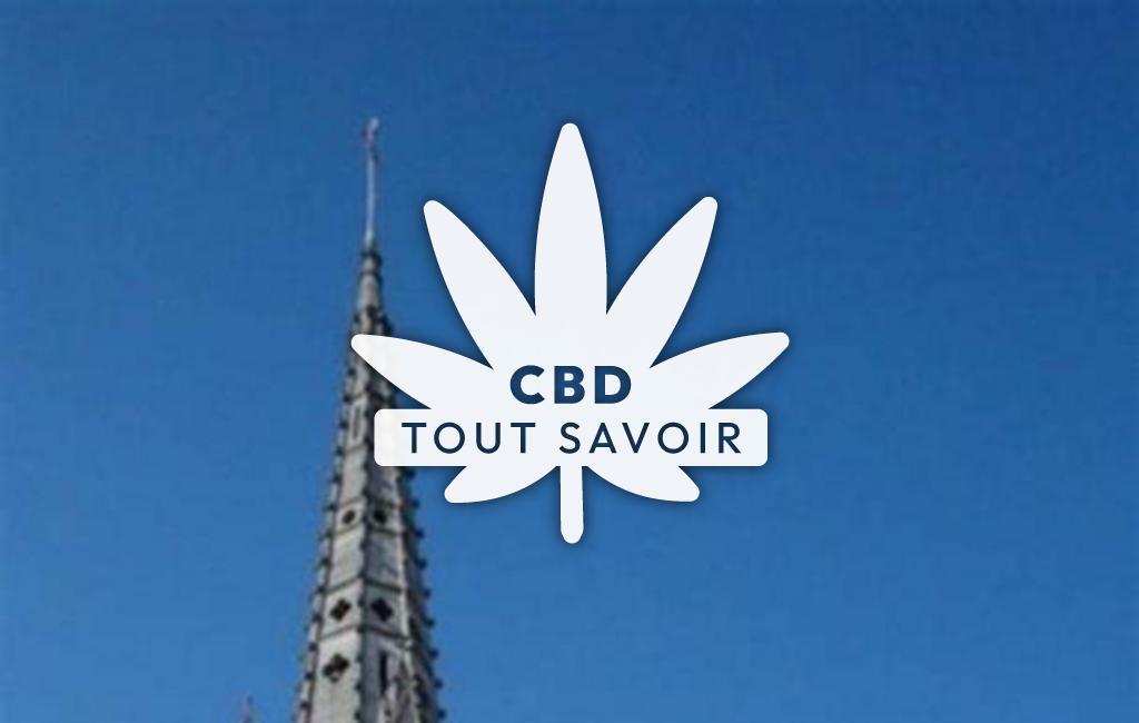 Village à Birac-sur-Trec avec feuille Cannabis CBD