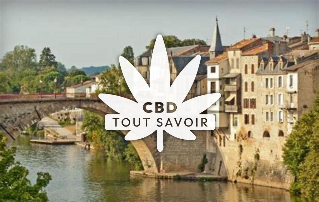 Village à Taillebourg avec feuille Cannabis CBD