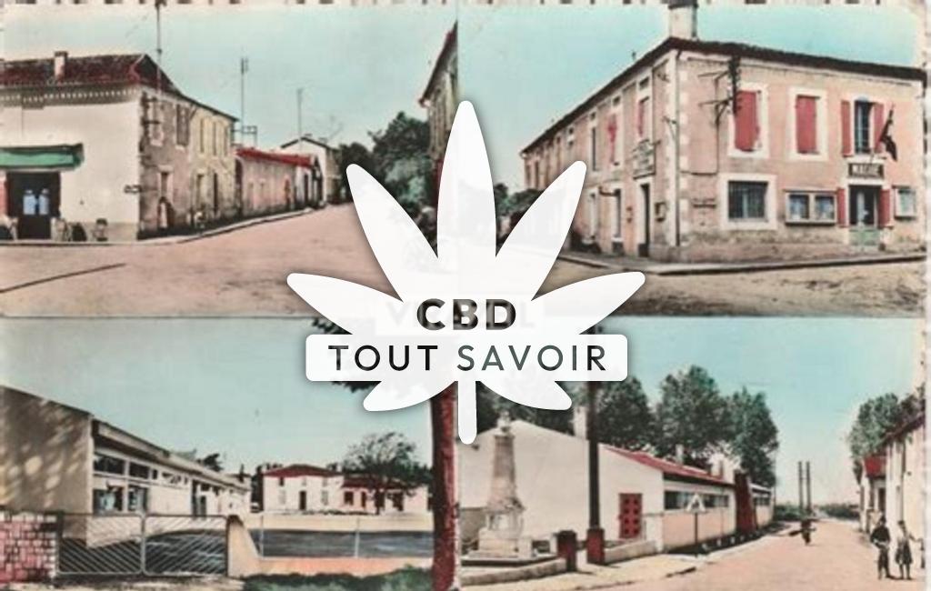 Village à Virazeil avec feuille Cannabis CBD