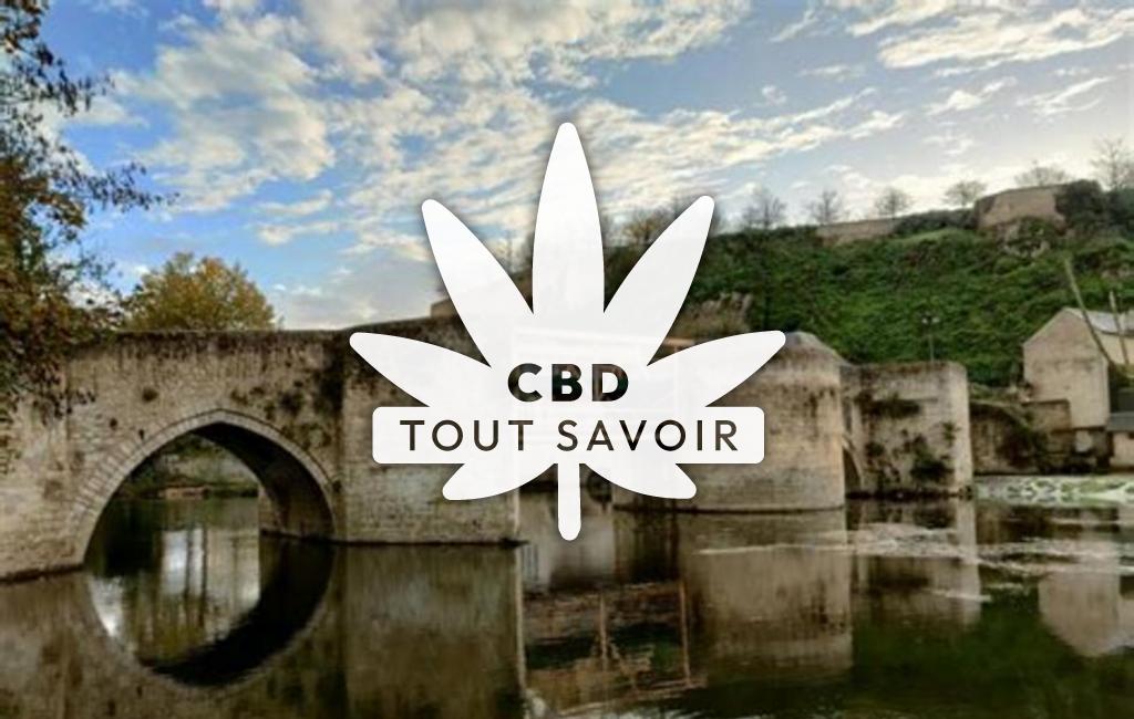 Village à Thouars-sur-Garonne avec feuille Cannabis CBD