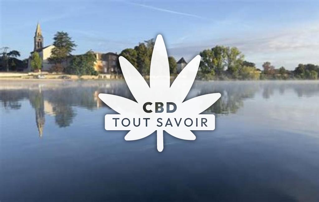 Village à Fongrave avec feuille Cannabis CBD