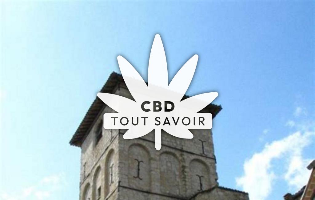 Village à Saint-Maurin avec feuille Cannabis CBD