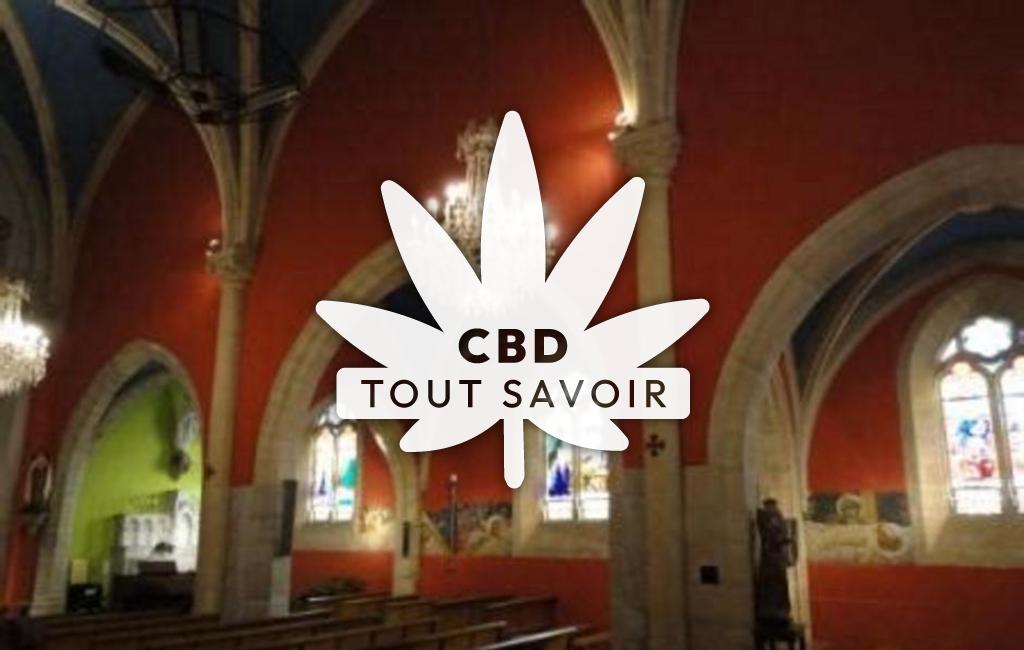 Village à Bias avec feuille Cannabis CBD