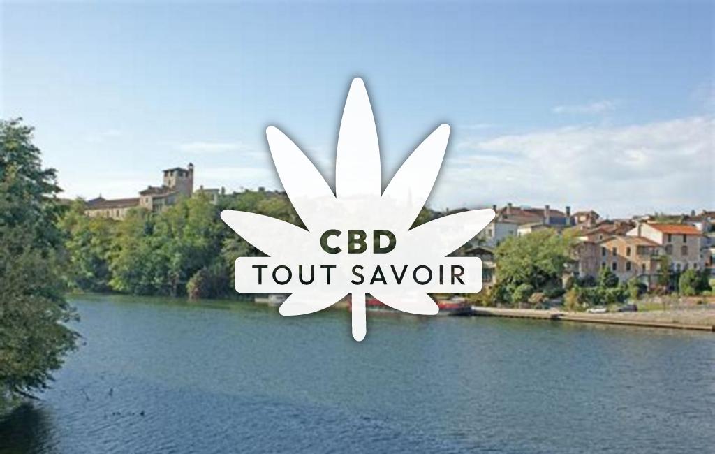 Village à Clairac avec feuille Cannabis CBD